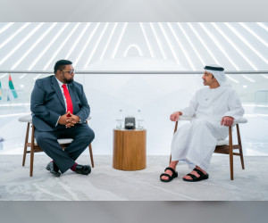阿卜杜拉·本·扎耶德和圭亚那总统在迪拜签署谅解备忘录