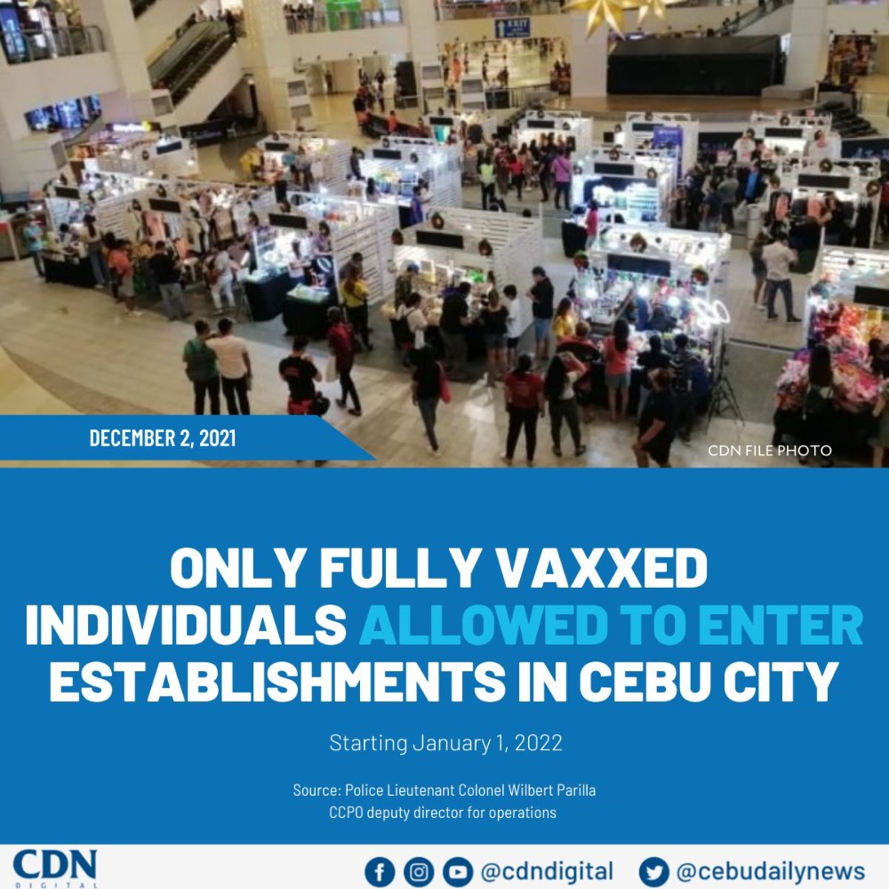 菲律宾宿务市修订宵禁时间 明年1月禁止未接种疫苗进入商店