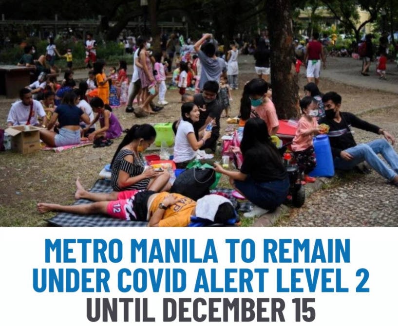 菲律宾大马尼拉、甲米地、克拉克等地12月上旬执行疫情2级警戒！