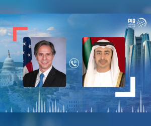 美国国务卿与阿卜杜拉·本·扎耶德通电话谴责恐怖分子胡塞袭击阿联酋民用设施