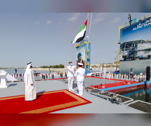 Nahyan bin Zayed为阿联酋多任务船"Saadiyat"落成
